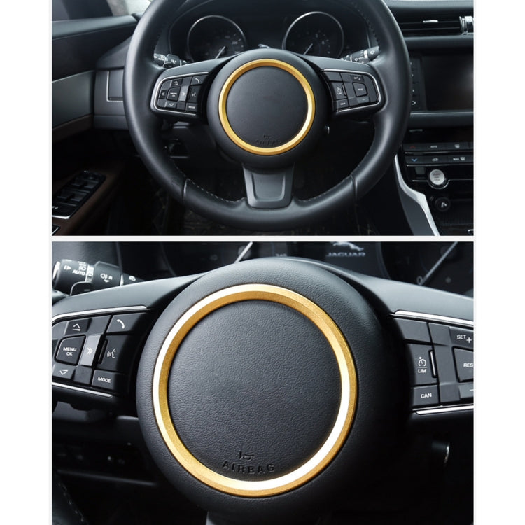Car Auto Steering Wheel Aluminum Alloy Ring Cover Trim Sticker Decoration for Jaguar