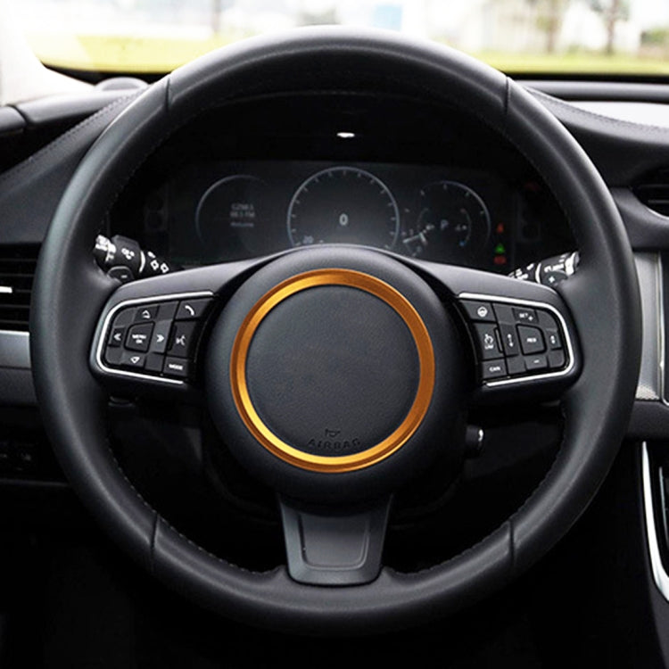 Car Auto Steering Wheel Aluminum Alloy Ring Cover Trim Sticker Decoration for Jaguar