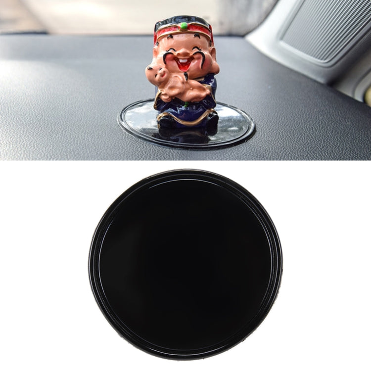 Car Auto Round Soft Rubber Dashboard Anti-slip Pad Mat for Phone / GPS/ MP4/ MP3, Diameter: 8cm