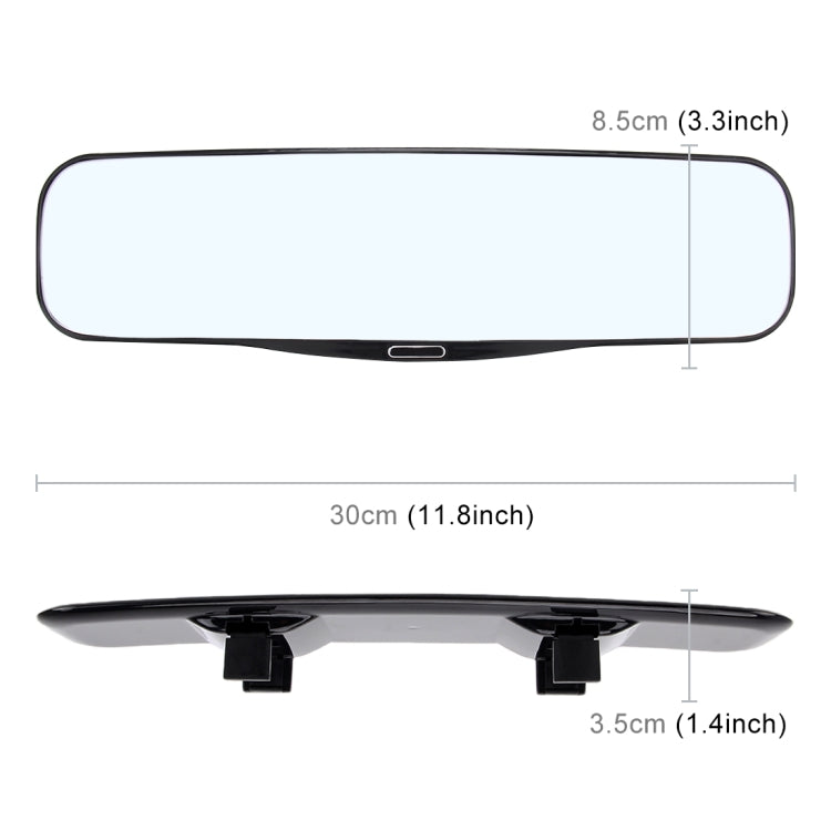 3R-331 Car Truck Interior Rear View Blind Spot Adjustable Wide Angle Curved Mirror, Size: 30*8.5*3.5cm