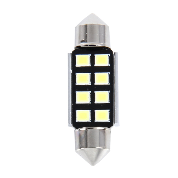 2 PCS 3W 200 LM 6000K 36MM 8 SMD-2835 LEDs Bicuspid Port Decoding Car Dome Lamp LED Reading Light, DC 12V