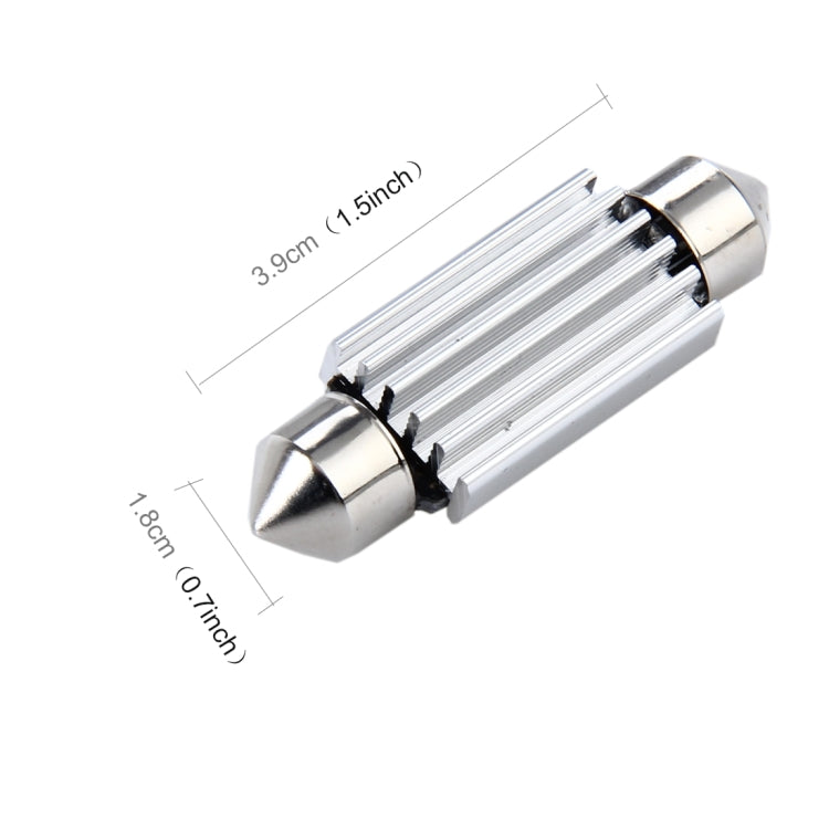 2 PCS 3.5W 250 LM 6000K 39MM 12 SMD-2835 LEDs Bicuspid Port Decoding Car Dome Lamp LED Reading Light, DC 12V