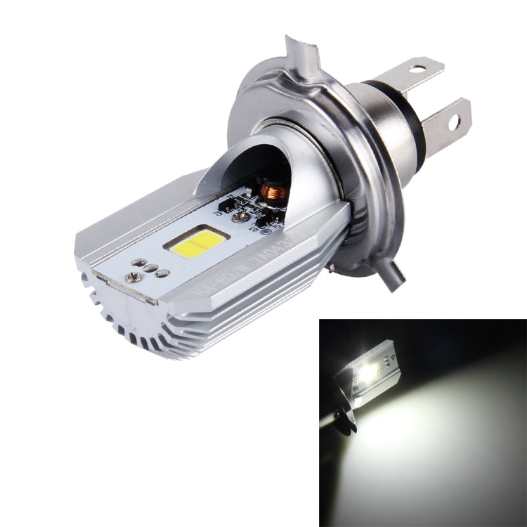 H4 12W 800lm 6000K COB LEDs Motorcycle Headlight Lamp, DC 6-80V
