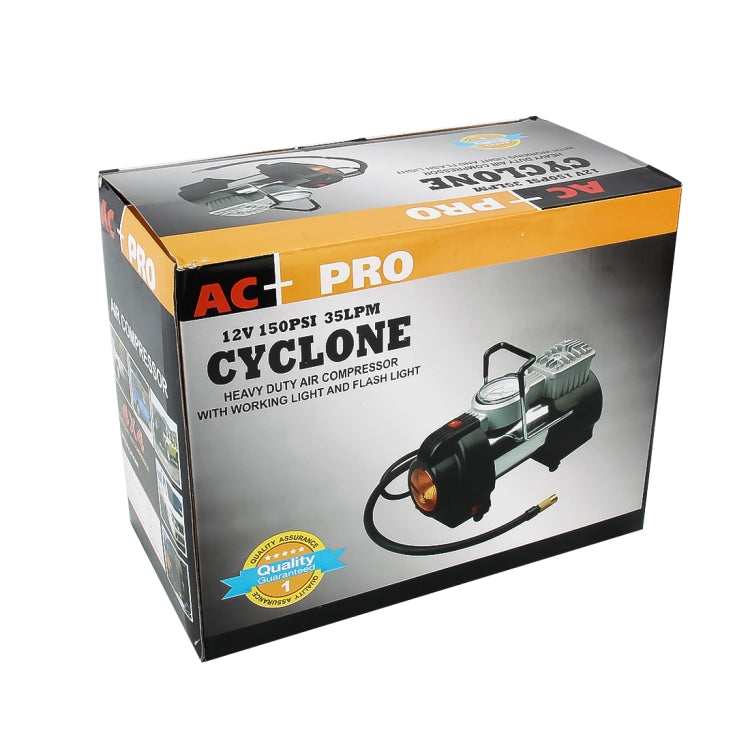 Portable 4X4 Heavy Duty Air Compressor 12V 150PSI 35LPM Pump Tire Inflatable Pump Car Tool with Working Light for Outdoor Emergency