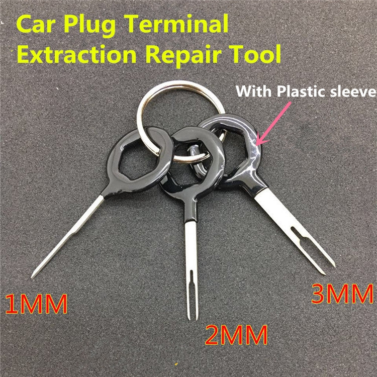 3 PCS Auto Car Rubberized Plug Circuit Board Wire Harness Terminal Extraction Pick Connector Crimp Pin Back Needle Remove Tool