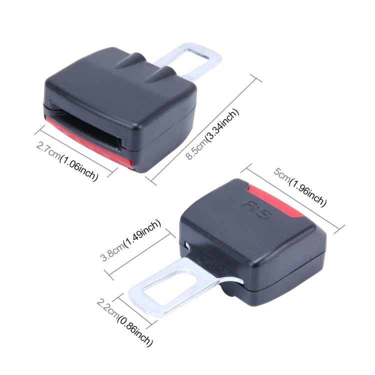 2 PCS RS-01 Universal Car Seat Belt Extension Buckle