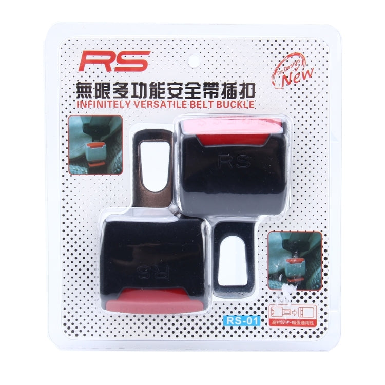 2 PCS RS-01 Universal Car Seat Belt Extension Buckle