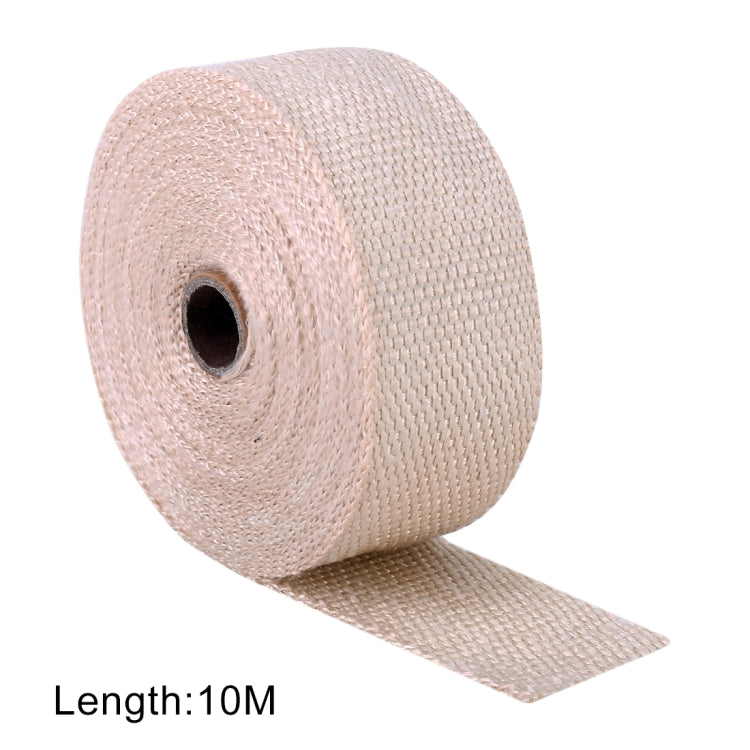 10m Cotton Material Exhaust Wrap Auto Motorcycle Exhaust Heat Shield Wrap Heat Resistant Wrap, Random Color Delivery