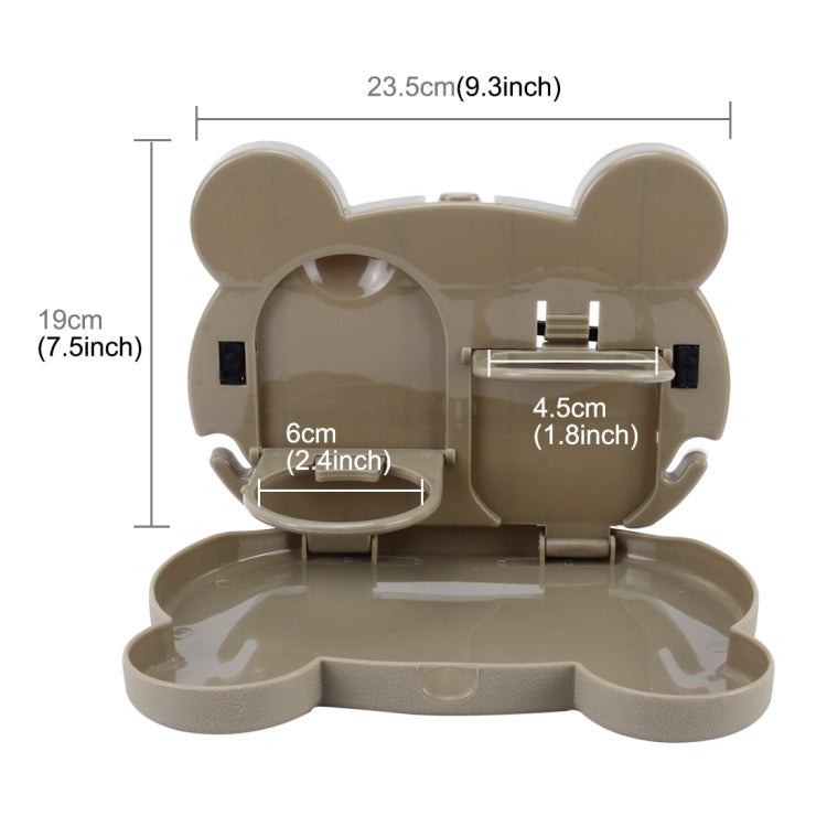 Cartoon Style Foldable Back Car Seat Drink Holder Back Seat Food Tray Storage Organizer Table