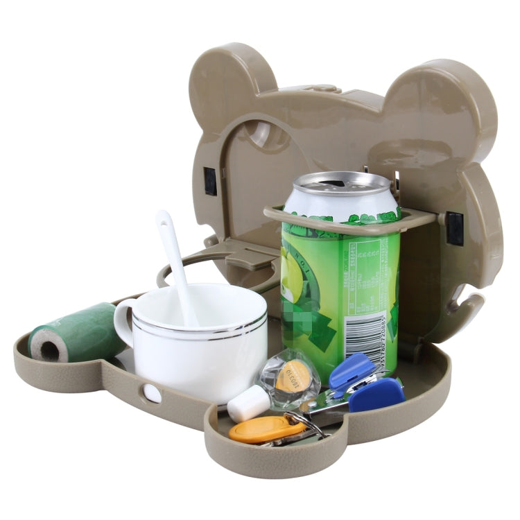 Cartoon Style Foldable Back Car Seat Drink Holder Back Seat Food Tray Storage Organizer Table