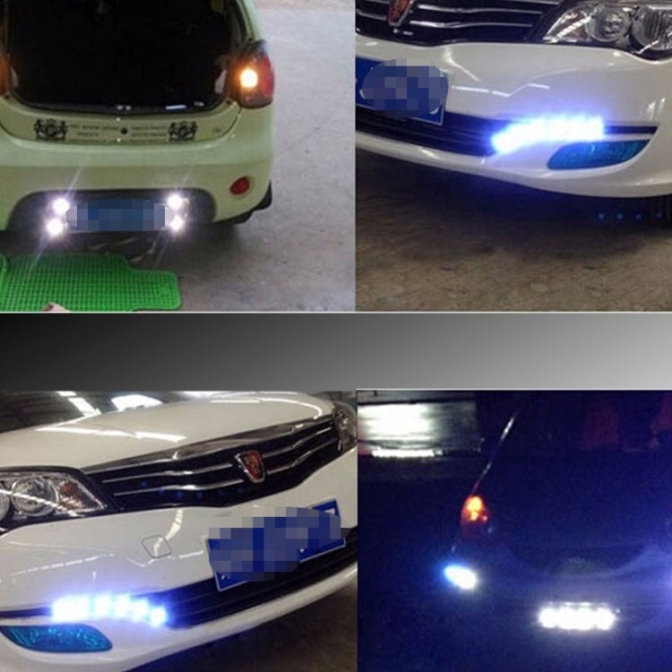 2 PCS 2W Car Auto Eagle Eyes Fog Light Turn Light with 12 SMD-4014 LED Lamps, DC 12V Cable Length: 55cm