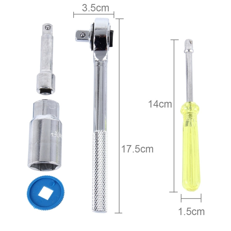 AIWA 40 PCS Automobile Motorcycle Tool Box Set Socket Wrench Sleeve Suit Hardware Auto Car Repair Tools Socket Wrenches for Precise Repair or Maintenance