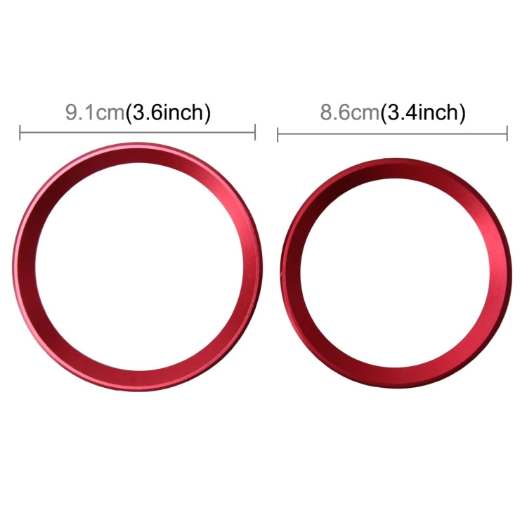 2 PCS/Set Zinc Alloy Steering Wheel Decoration Ring Sticker Logo Car Styling Modification Car Front Logo Ring Decoration Rear Cover Trim Hood Emblem Rings for BMW 3 Series