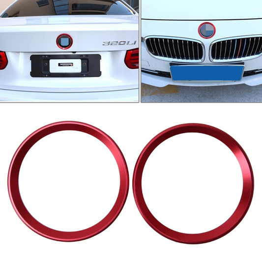 2 PCS Car Logo Decorative Circle Steering Wheel Decoration Ring Sticker Logo Car Styling Modification Car Front Logo Ring Decoration Rear Cover Trim Hood Emblem Rings for BMW 5 Series