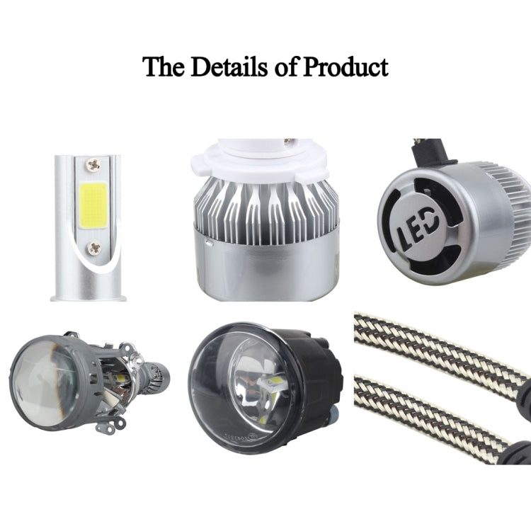 2 PCS 9005 18W 1800 LM 6000K IP68 Casnbus Constant Current Car LED Headlight with 2 COB Lamps, DC 9-36V