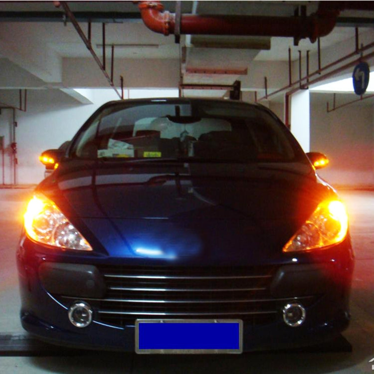 2 PCS T20 / 7440 3W DC 12V 6000K 200LM Car Auto Ceramics Turn Lights / Reversing Light 16LEDs SMD-7020 Lamps, with Projector Lens