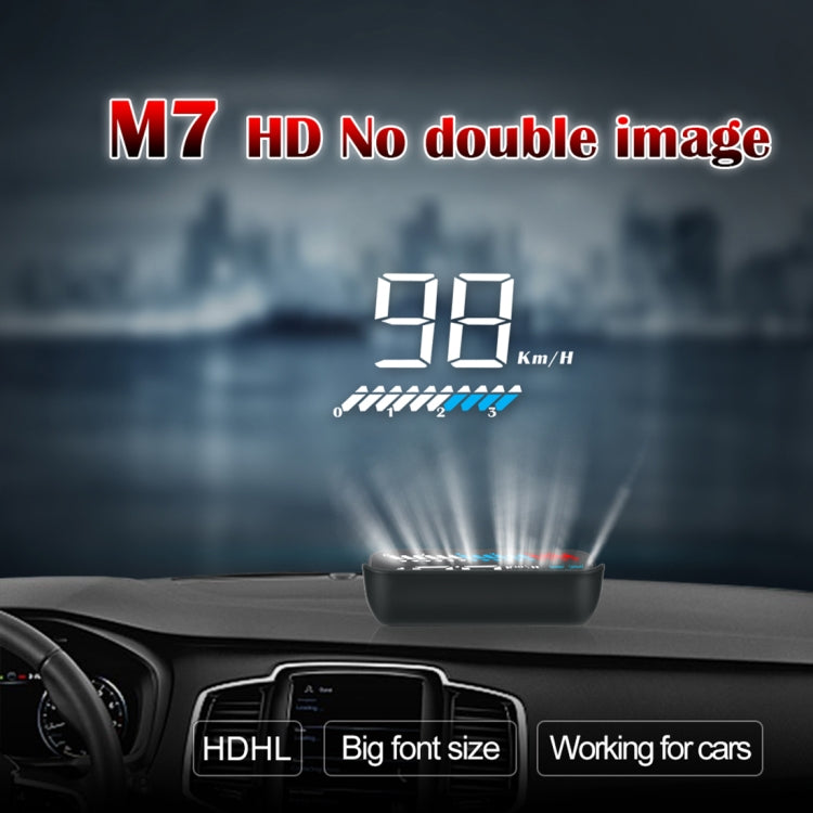 M7 3.5 inch Universal Car OBD2 + GPS HUD Vehicle-mounted Head Up Display Fuel Consumption