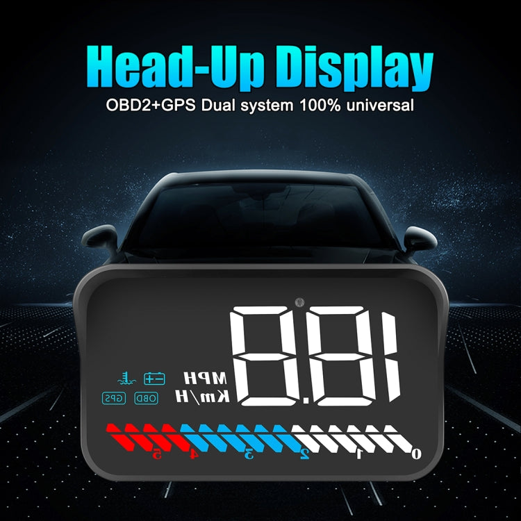 M7 3.5 inch Universal Car OBD2 + GPS HUD Vehicle-mounted Head Up Display Fuel Consumption