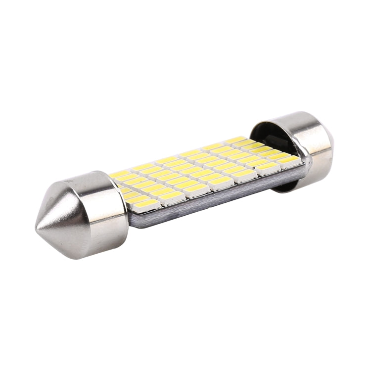 2 PCS 41mm DC12V / 1.2W / 6000K / 80LM 49LEDs SMD-3014 Car License Plate Light / Dome Light, with Decoder