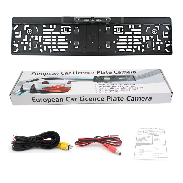 PZ-424 Europe Car License Plate Frame 170 Degree Rear View Camera