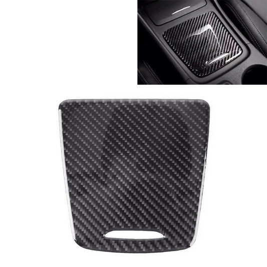 Car Carbon Fiber Storage Box Panel Decorative Sticker for Mercedes-Benz GLA 2015-2018, Storage Box Panel