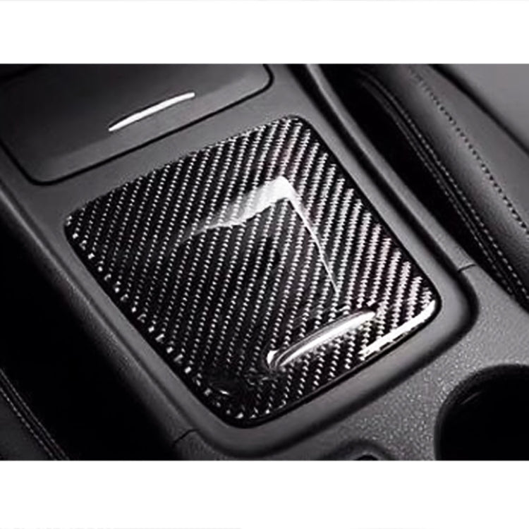 Car Carbon Fiber Storage Box Panel Decorative Sticker for Mercedes-Benz GLA 2015-2018, Storage Box Panel