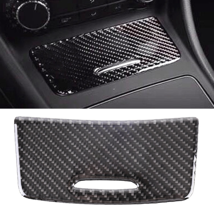 Car Carbon Fiber Ashtray Panel Decorative Sticker for Mercedes-Benz GLA 2015-2018