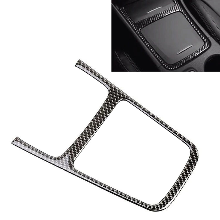 Car Carbon Fiber Central Control Panel Frame Decorative Sticker for Mercedes-Benz GLA 2015-2018