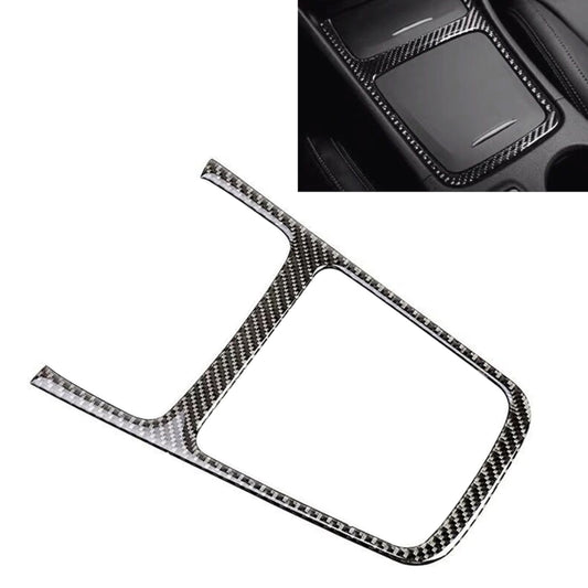 Car Carbon Fiber Central Control Panel Frame Decorative Sticker for Mercedes-Benz GLA 2015-2018