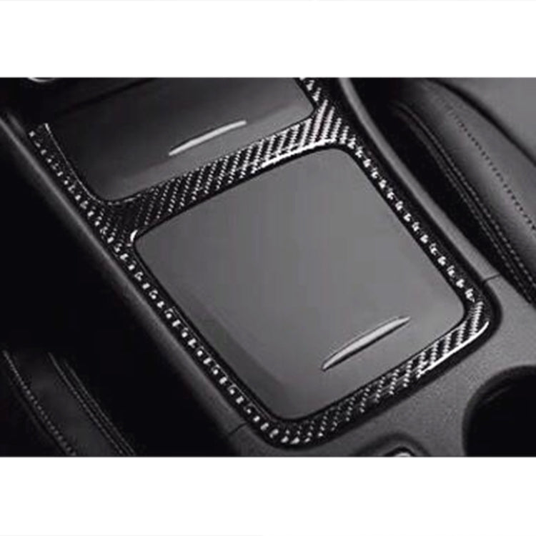Car Carbon Fiber Central Control Panel Frame Decorative Sticker for Mercedes-Benz GLA 2015-2018