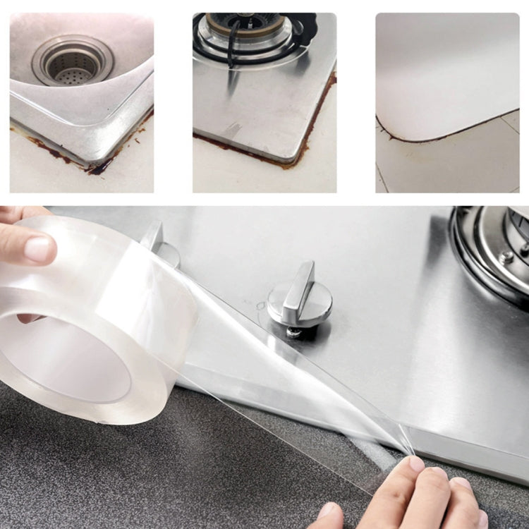 Acrylic Rubber Kitchen and Bathroom Waterproof Moisture-proof Tape Mildew Proof Stickers Size: 5cm x 3m, Thickness: 0.5mm