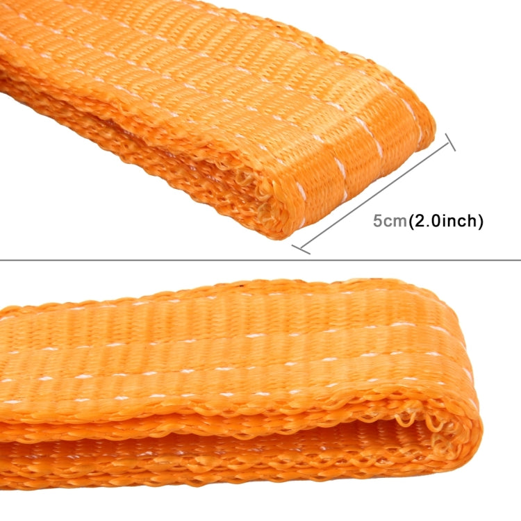 ZONGYUAN ZY-0223 Car 5m×5cm 8 Ton Towing 2 Ton Lifting Rope Straps High Strength Cable Cord Heavy Duty Recovery Securing Accessories for Cars Trucks(No Hook)