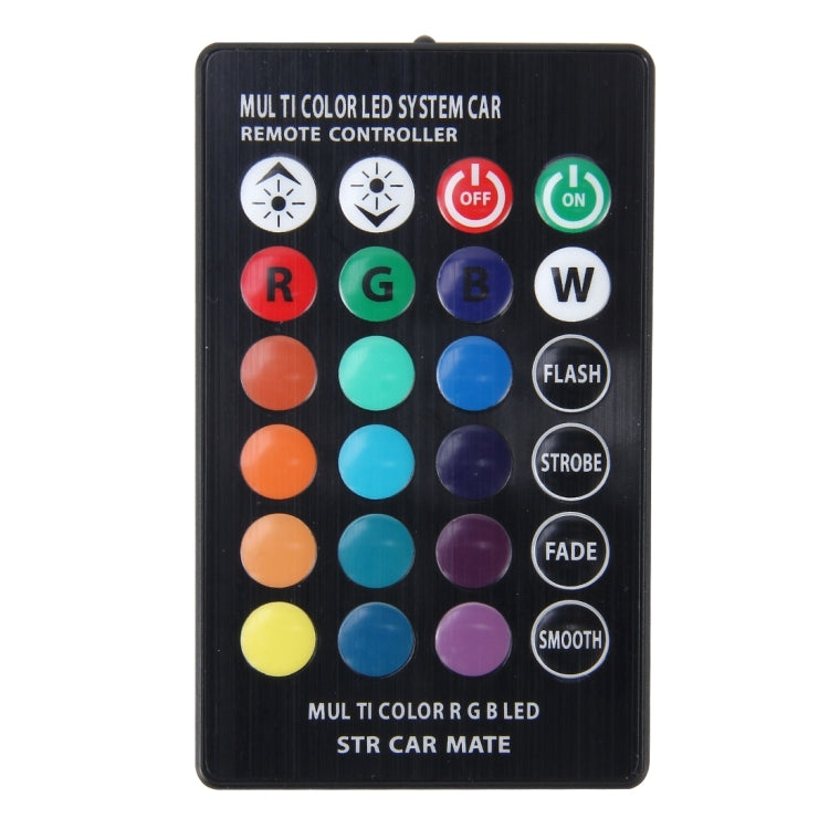 2 PCS T10 2W Auto Flash Strobe Fade Smooth Remote Controlled Colorful LED Clearance Decorative Light, DC 12V