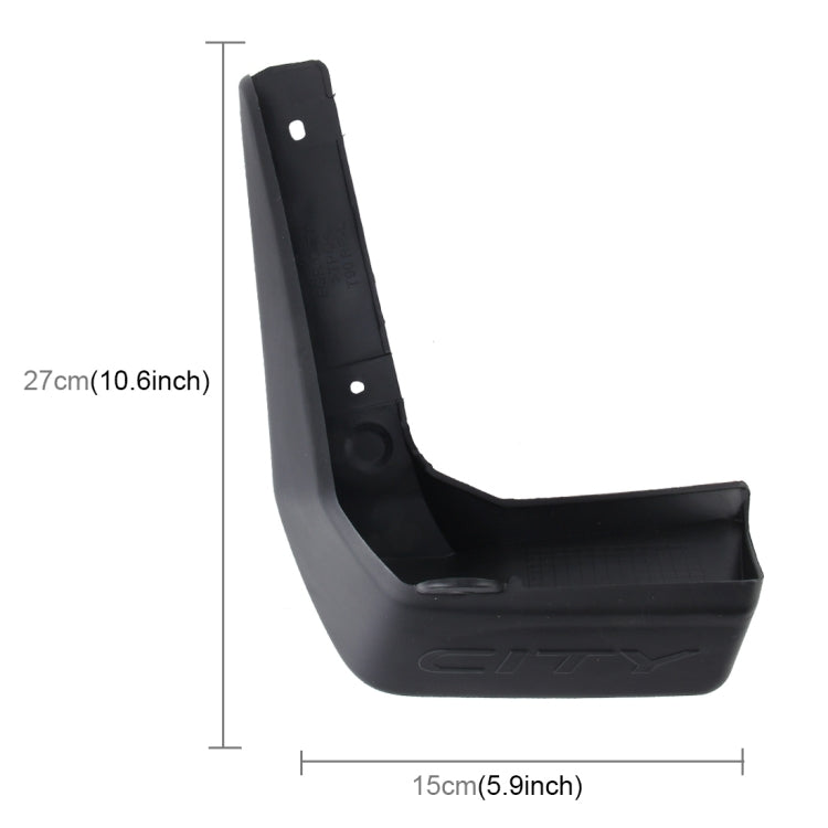 4 PCS Car Auto Semi-Rigid PVC Splash Flaps Mudguards Fender Guard for Honda City 2015-2020