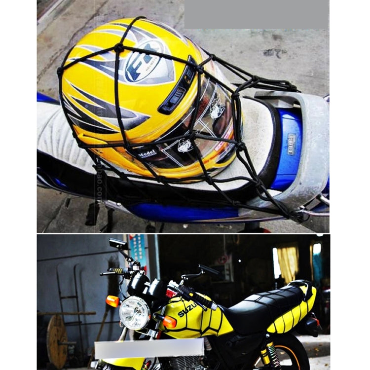 Motorcycle Nylon Fix Net with 6 Hooks, Size:30×30cm