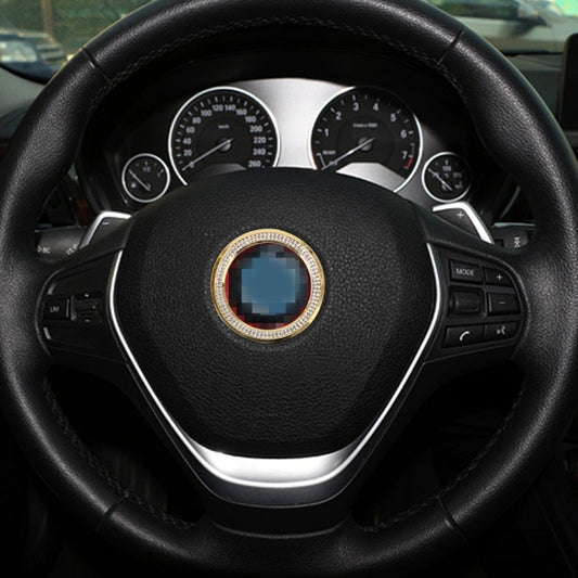 Car Aluminum Steering Wheel Decoration Ring with Diamonds For BMW