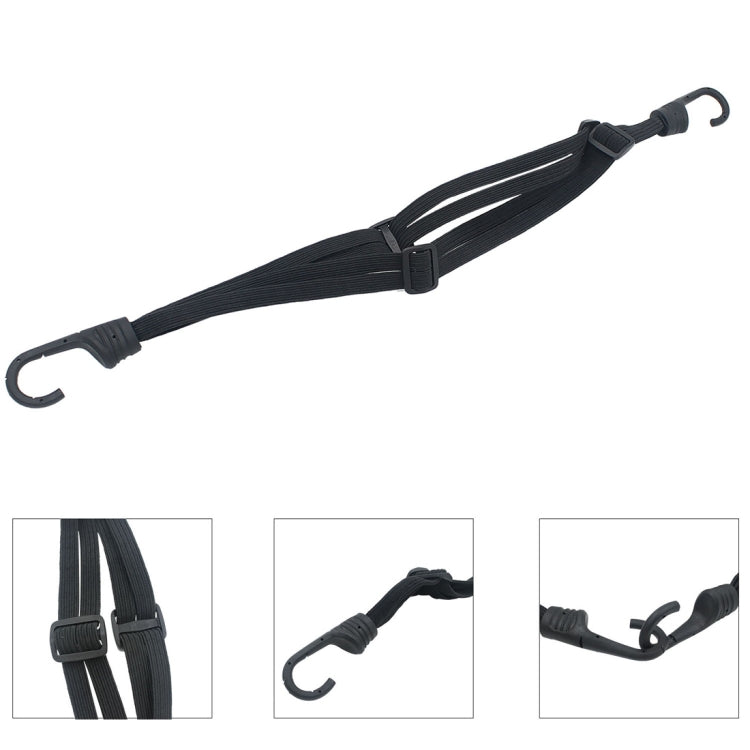 Motorcycle Elastic Fix Helmet Rope with 2 Hooks, Length: 60cm