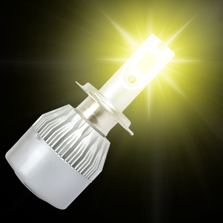 2 PCS  H3 18W 1800 LM 6000K IP68 Canbus Constant Current Car LED Headlight with 2 COB Lamps, DC 9-36V