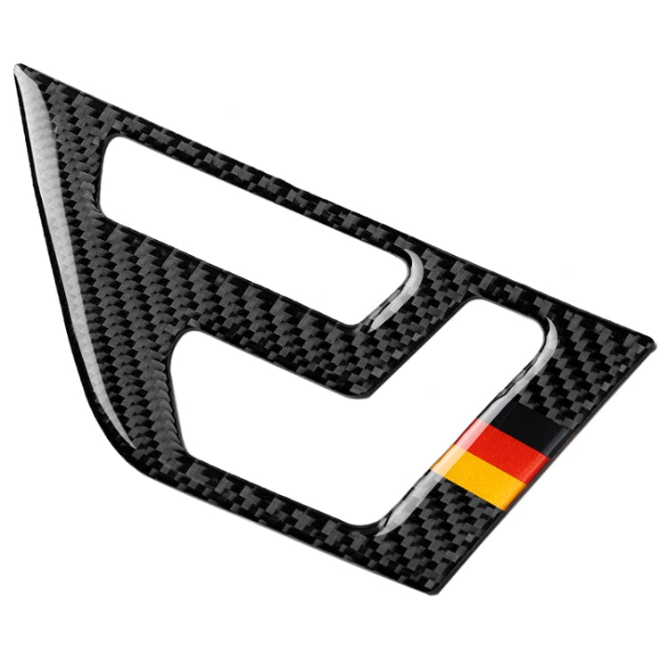 2 PCS German Flag Car Carbon Fiber Right Drive Seat Adjustment Panel Decorative Sticker for Mercedes-Benz W204 2007-2013