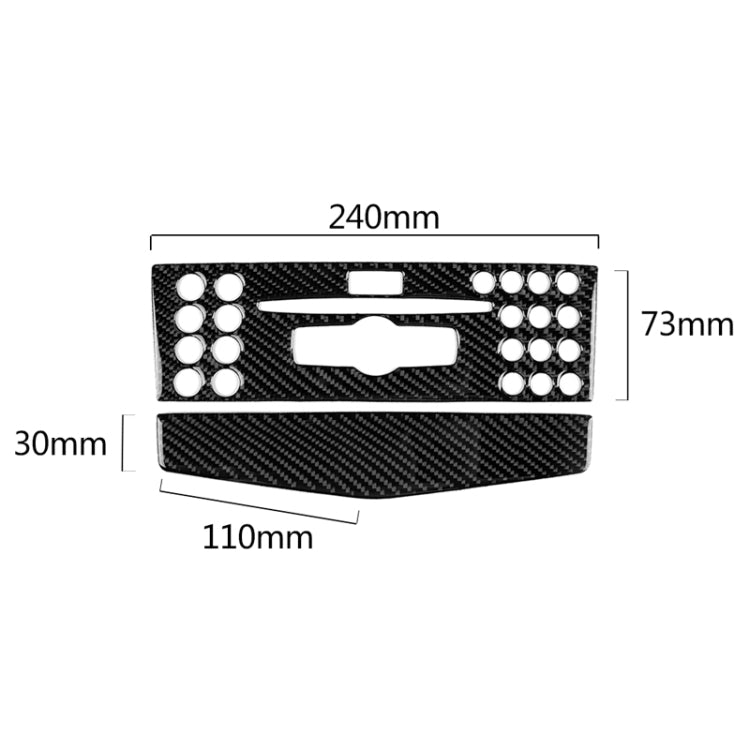 Car Carbon Fiber Center Console Panel Decorative Sticker for Mercedes-Benz W204 C Class 2007-2010