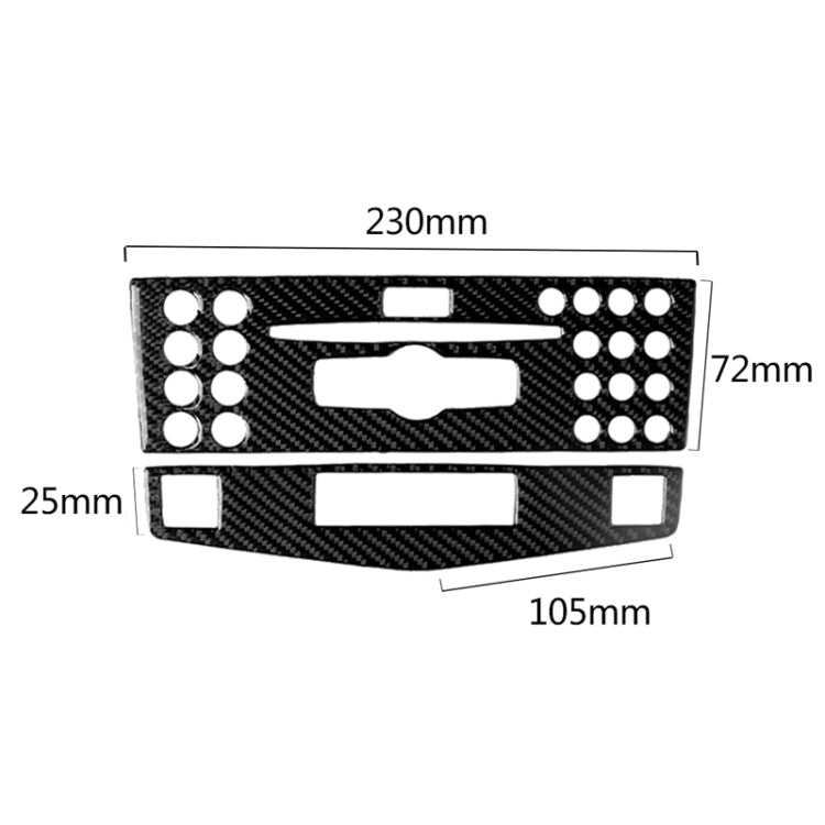 Car Carbon Fiber Center Console Panel Decorative Sticker for Mercedes-Benz W204 C Class 2007-2010