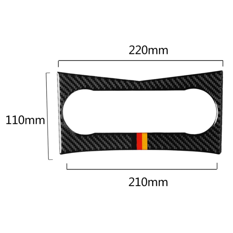 Car German Flag Carbon Fiber Air Conditioning Panel Decorative Sticker for Mercedes-Benz W204 C Class 2007-2010