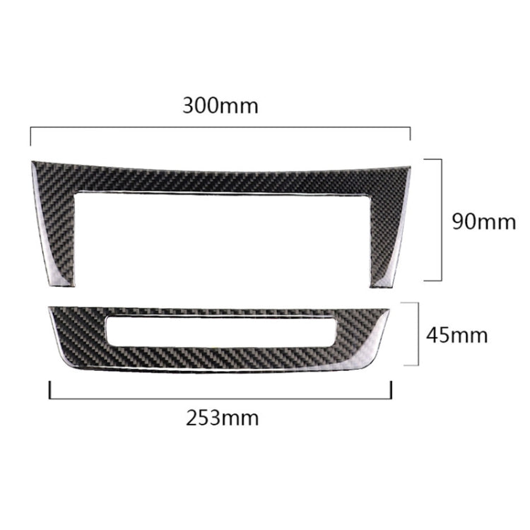 Car Carbon Fiber Central Control CD Panel Decorative Sticker for Mercedes-Benz W204 2011-2013 7-buttons