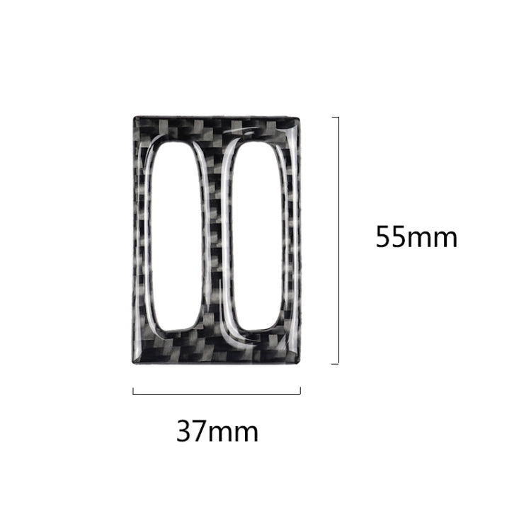 Car Carbon Fiber Intermediate Air Outlet Panel Decorative Sticker for Mercedes-Benz W204 2011-2013