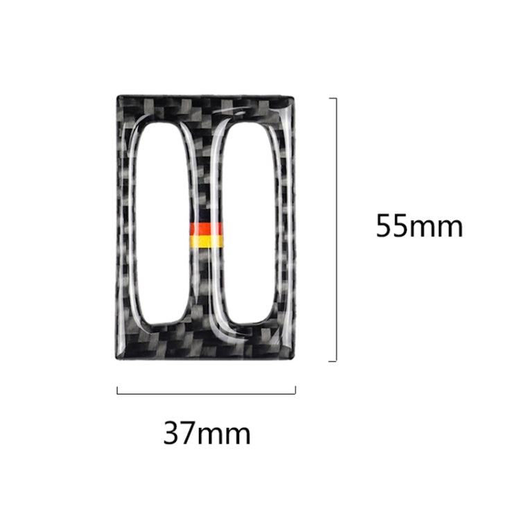 Car German Flag Carbon Fiber Intermediate Air Outlet Panel Decorative Sticker for Mercedes-Benz W204 2011-2013