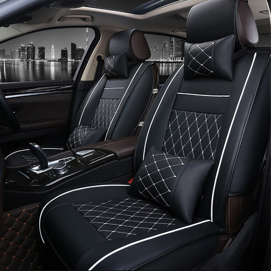 Car Leather Full Coverage Seat Cushion Cover, Luxury Version,Only One Front Seat