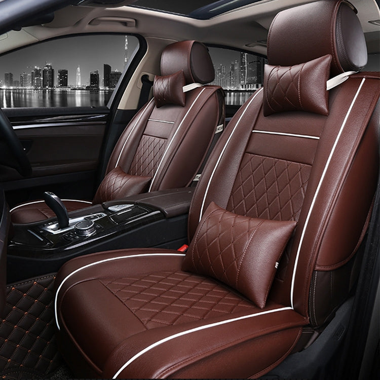 Car Leather Full Coverage Seat Cushion Cover, Luxury Version,Only One Front Seat