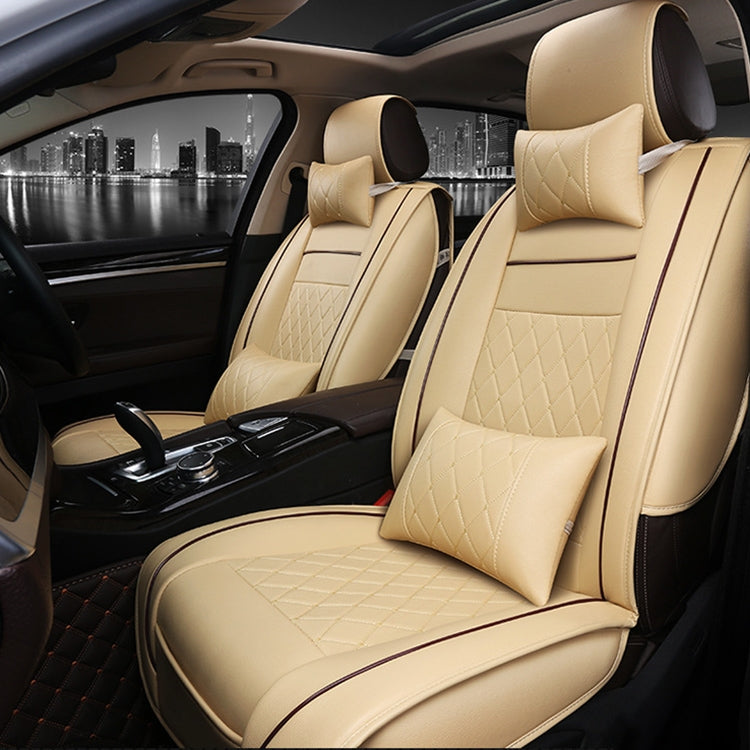 Car Leather Full Coverage Seat Cushion Cover, Luxury Version,Only One Front Seat