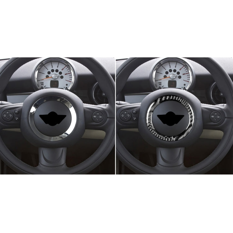 Car Steering Wheel R Chassis Carbon Fiber Decorative Sticker for BMW MINI R55 / R56 / Countryman R60 / Paceman R61