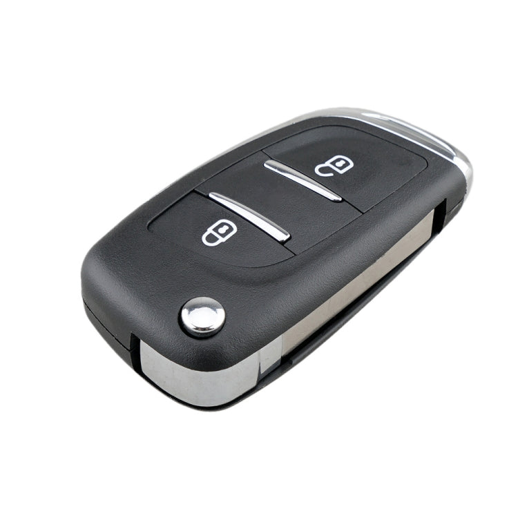 For PEUGEOT Car Keys Replacement 2 Buttons Car Key Case with Grooved and Holder